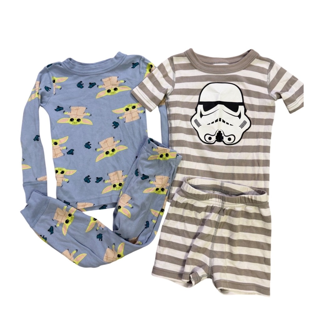 Hanna Andersson Star Wars Yoda Stormtrooper Pajama Set Bundle Organic Cotton